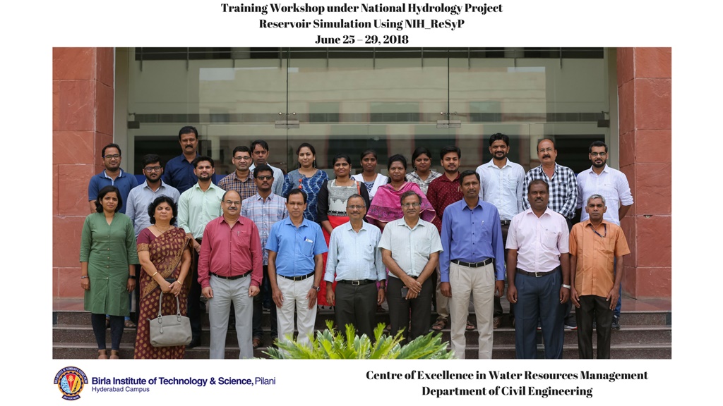 Five-day Training Workshop under National Hydrology Programme June 25-29, 2018